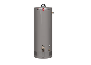 RHEEM 75 GALLON LP GAS WITH BRASS DRAIN